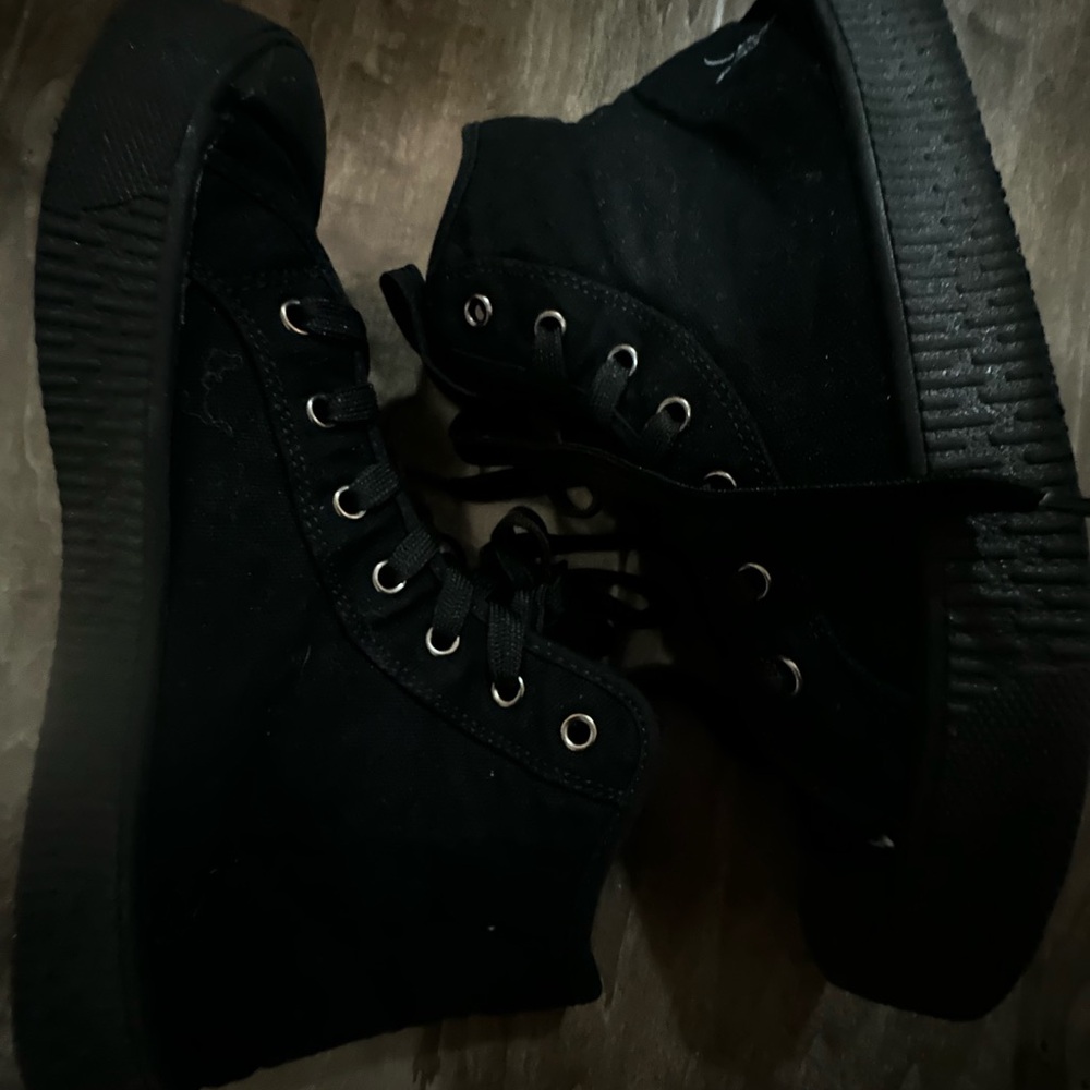 Black High-Top Sneakers